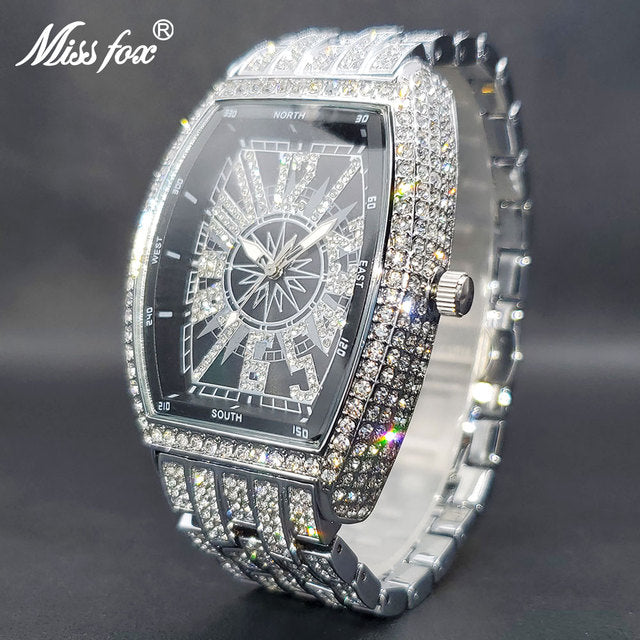 Missfox Iced Out Watch For Men