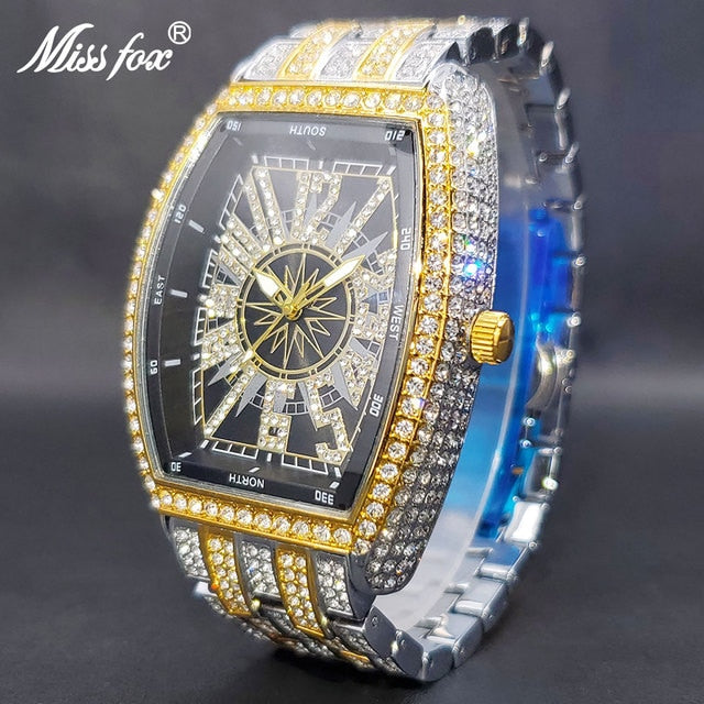 Missfox Iced Out Watch For Men