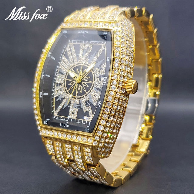 Missfox Iced Out Watch For Men