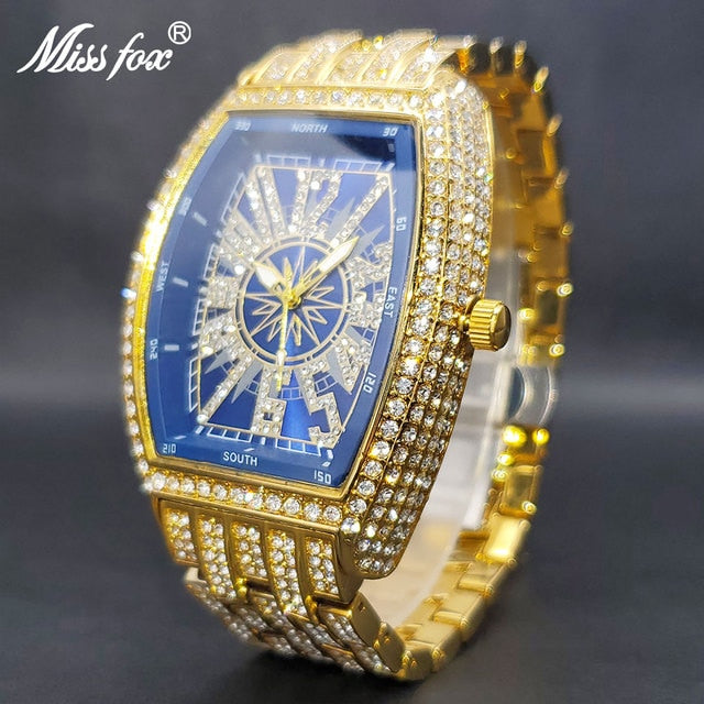 Missfox Iced Out Watch For Men