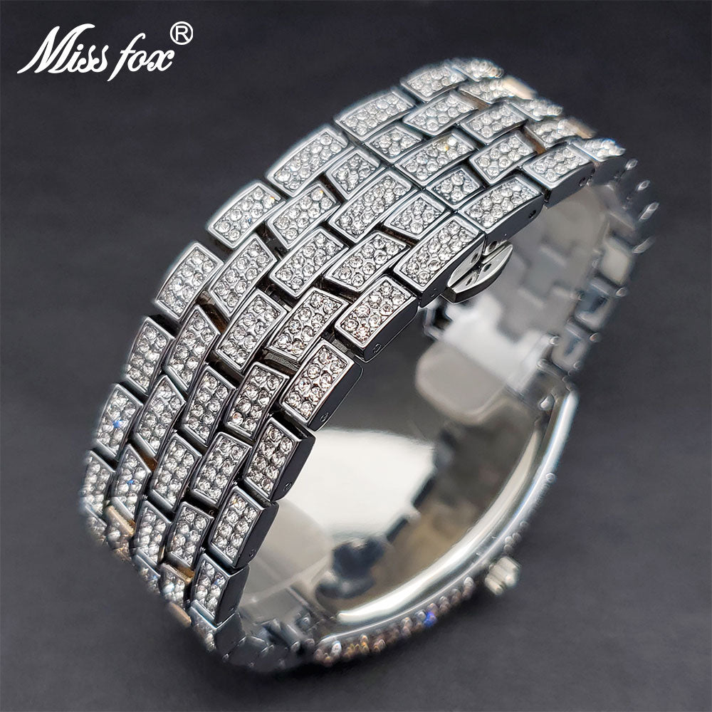 Missfox Iced Out Watch For Men