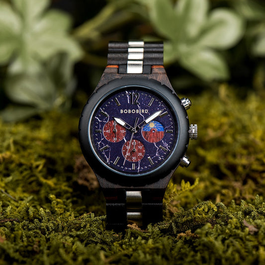 Luxury Wooden Chronograph Watch